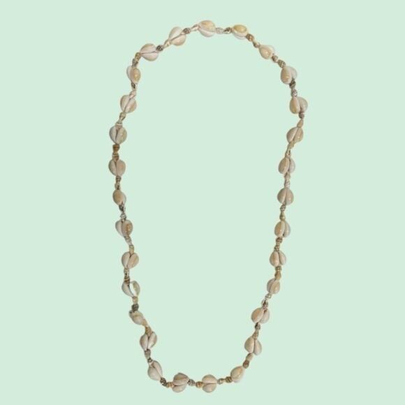 Vintage Seashell Necklace statement 34” Pullover Mini Conch Shells - Picture 3 of 6